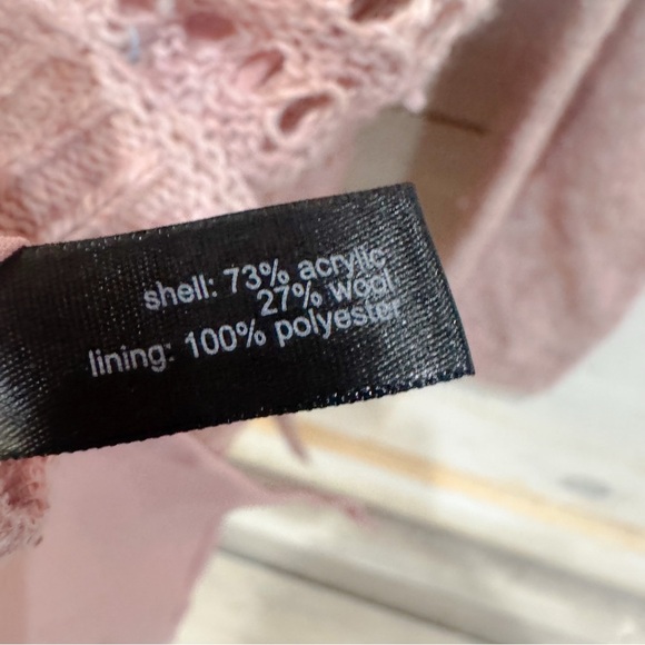 The Limited Women's Marled Pink Wool Blend Knit layered sweater ❤️ - Picture 6 of 7